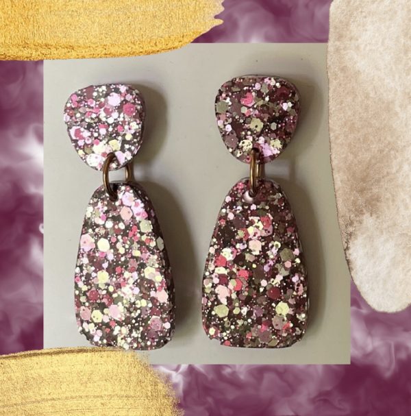 Matte Glitter Dangles